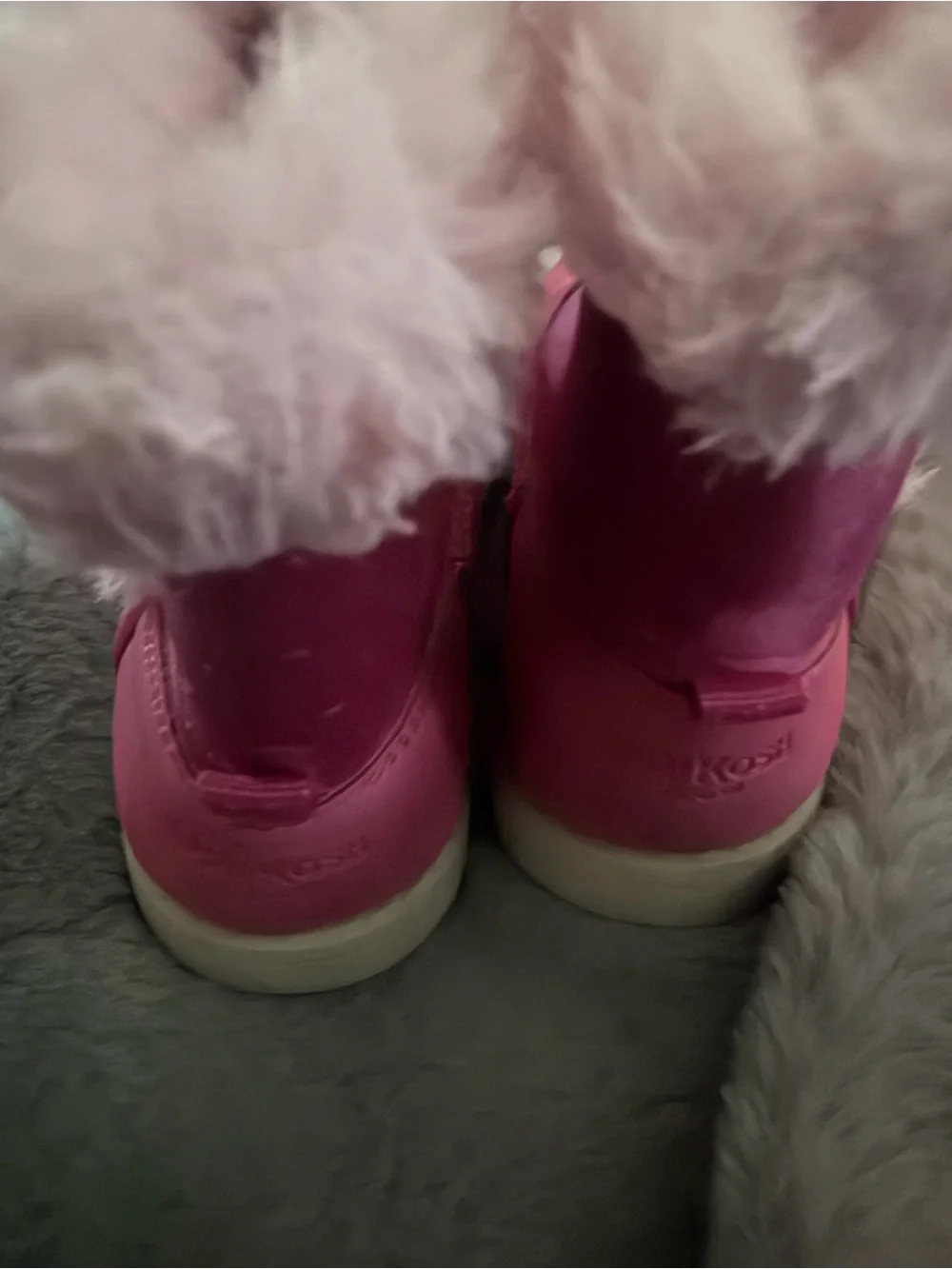 Pink Faux-Fur Kids Winter Boots